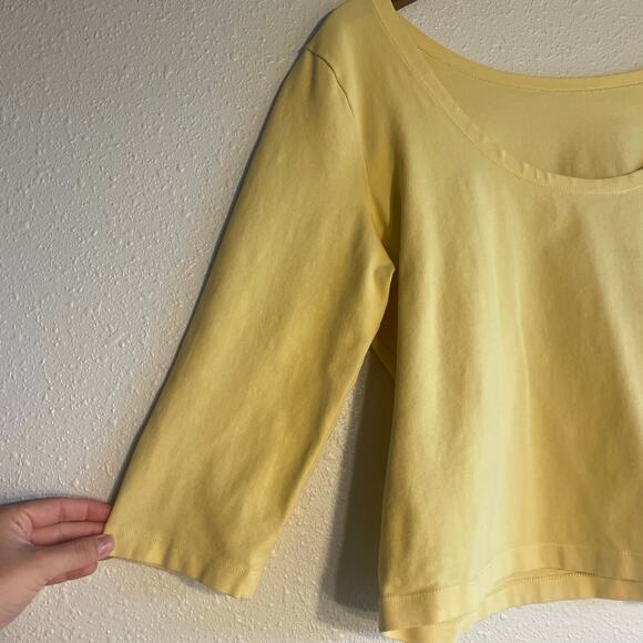 Adorable Butter Yellow Scoop Neck Boho Top - Picture 6 of 6